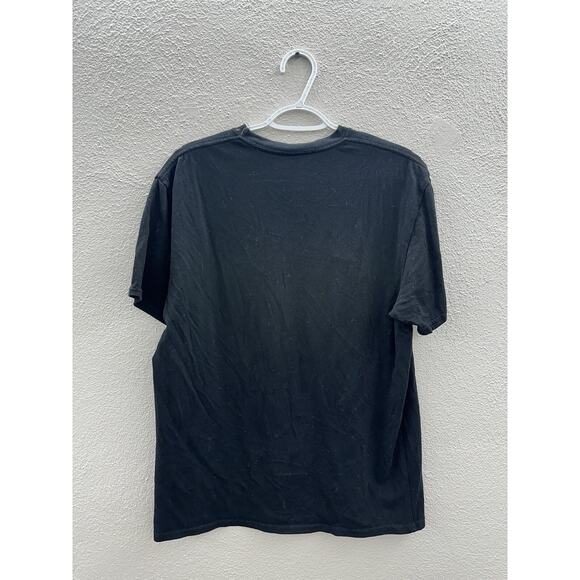 Unbranded Mens T-Shirt Size Large Black Graphic Flower Skull ShortSleeve Paradis - Picture 6 of 10